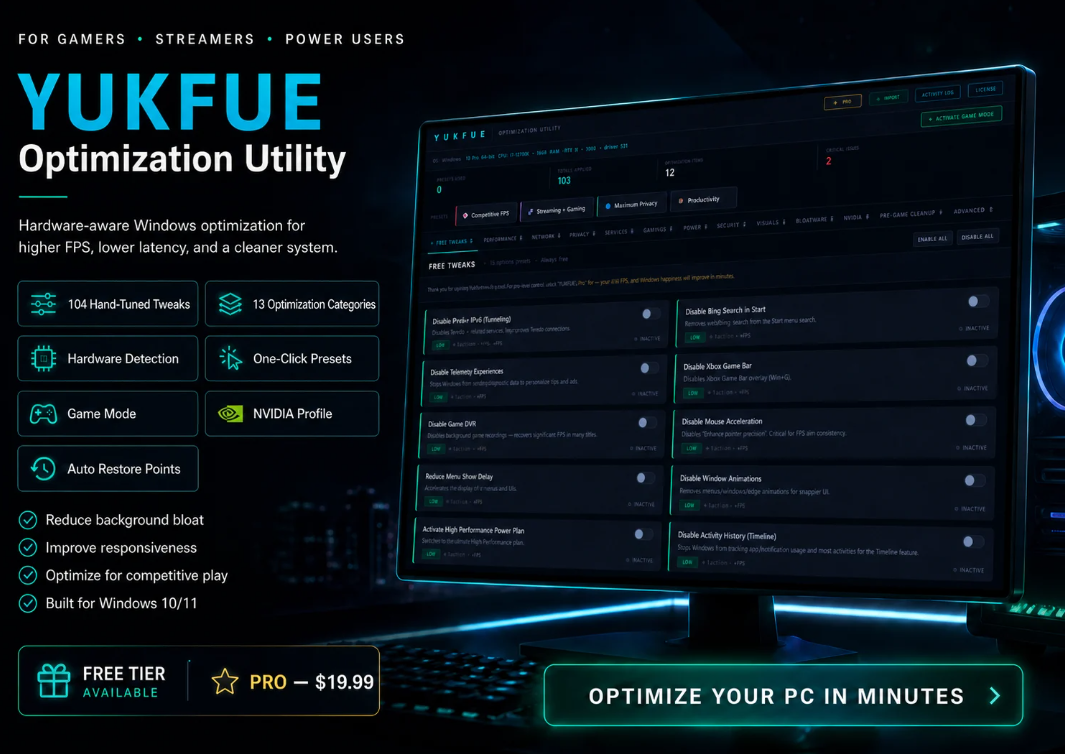 Yukfue Optimization Utility